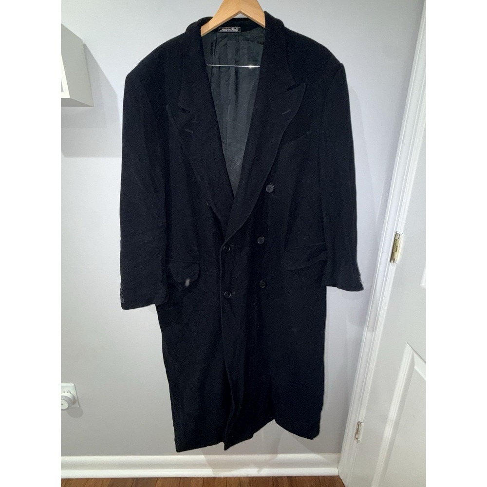 Giorgio Armani Collezioni Pure Wool‎ Overcoat Trench coat 46R  Black